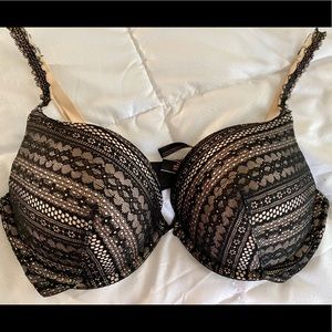 EUC VS push up blue and cream, multi-way bra 34DD